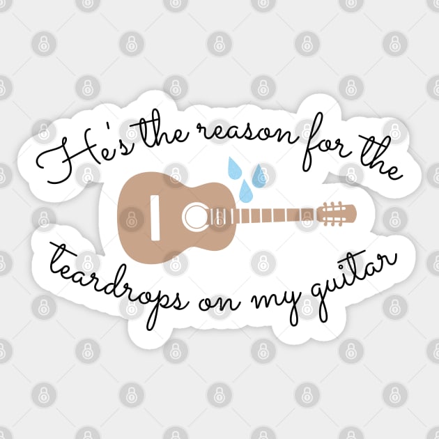 Teardrops on My Guitar Taylor Swift Sticker by Mint-Rose